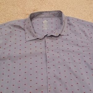 Zoic Mens Button Up Short Sleeve Shirt  With Buffalo Prints Size L